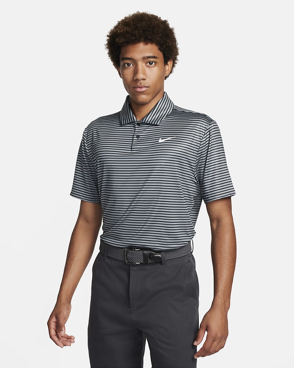 Nike Tour Men s Dri FIT Striped Golf Polo